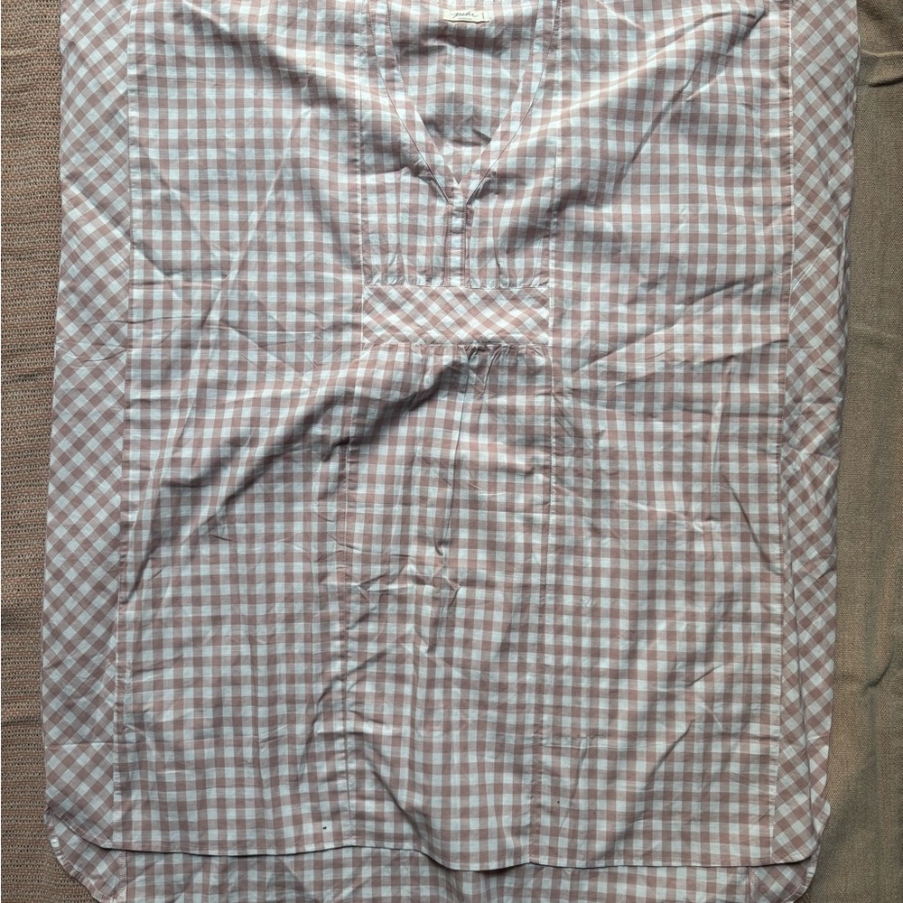 Organic Cotton Pink Gingham Caftan Dress by Pehr - Picture 2 of 11